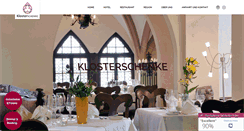 Desktop Screenshot of hotel-klosterschenke.de