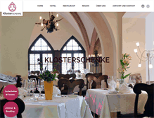 Tablet Screenshot of hotel-klosterschenke.de
